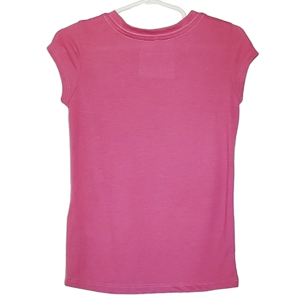 K1136 * Hurley Girls Heart Graphic Tee Pink Size 4